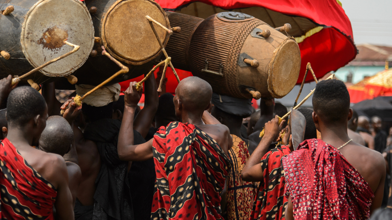 Traditional Ghanaian funeral ceremony